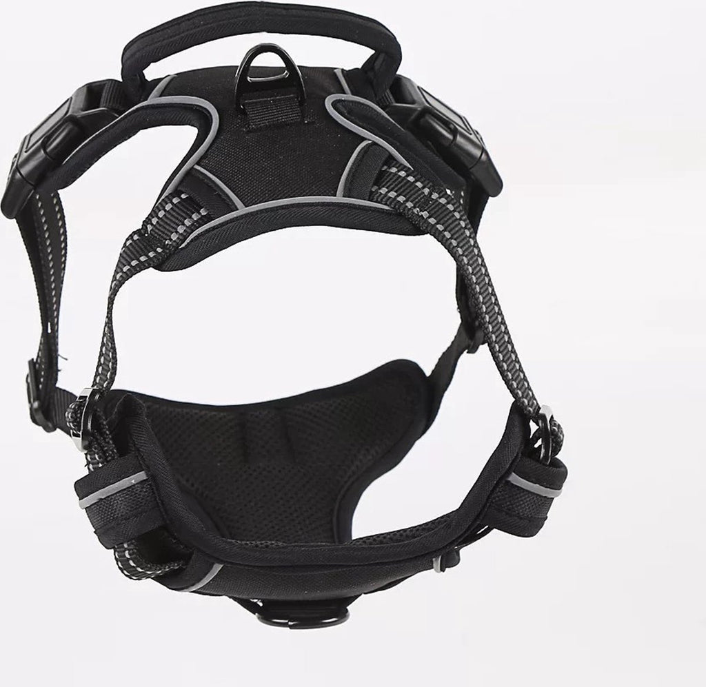 Nixnix - Dog Harness - Size L - Anti-Trek Harness - Dog Harness - Y-Shaped Dog Harness - Reflective - Black