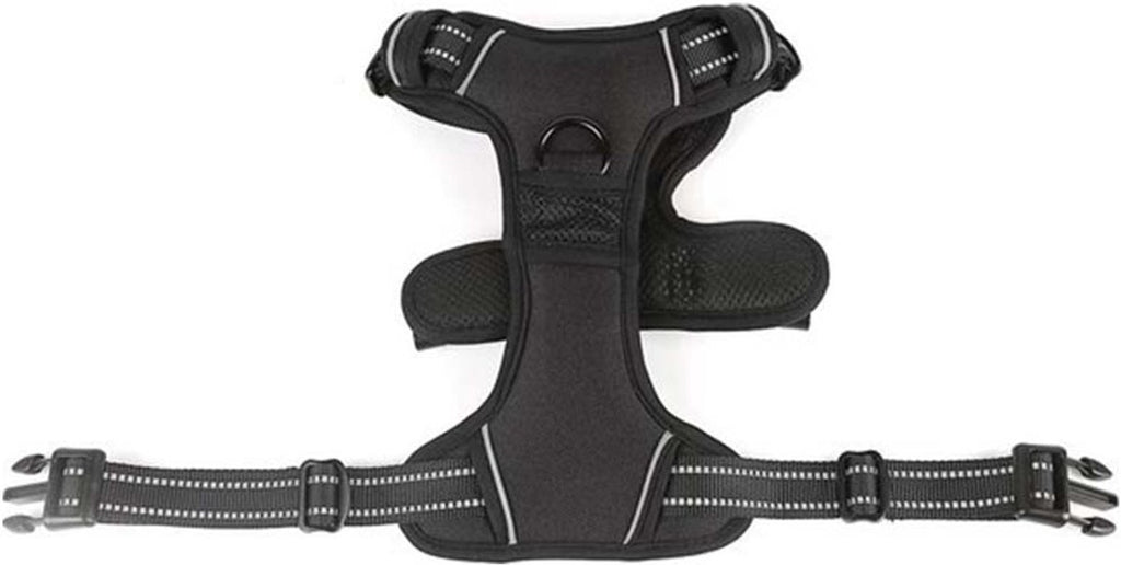 Nixnix - Dog Harness - Size L - Anti-Trek Harness - Dog Harness - Y-Shaped Dog Harness - Reflective - Black