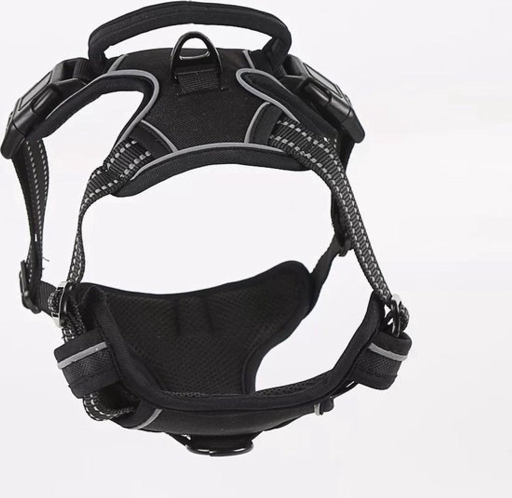 Nixnix - Dog Harness - Size L - Anti-Trek Harness - Dog Harness - Y-Shaped Dog Harness - Reflective - Black