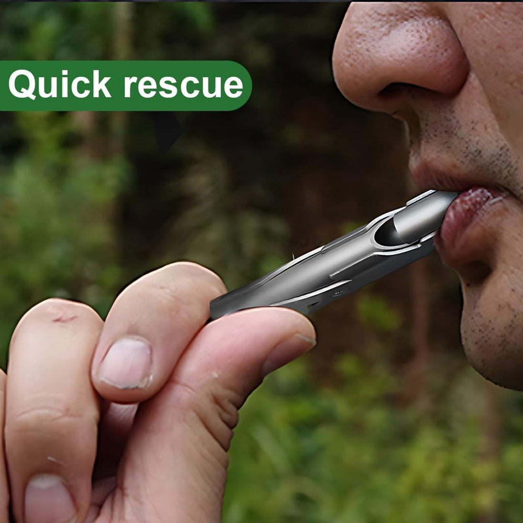 Survival Whistle - Keychain - Dog Training Clicker - Easy to Use - Waterproof - Stainless Steel - 2 Pieces - Dog Safety Training - Outdoor - Camping - Kayaking