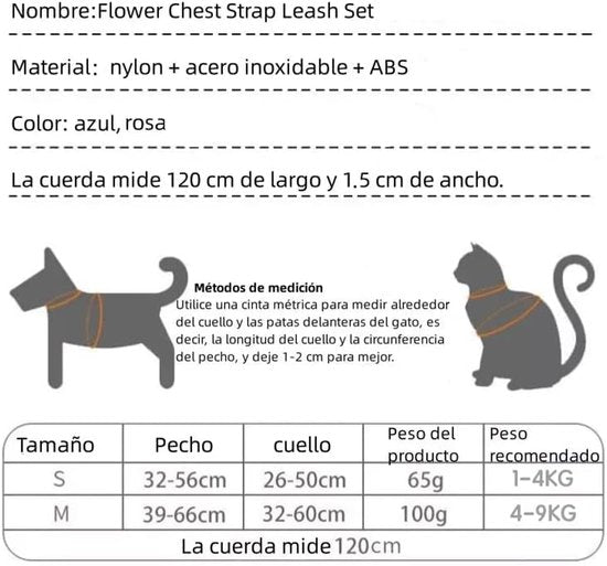 Dog harness - dog harness - dog harness small dog - Anti-pull harness - Y-shaped harness - Pet harness - Cat escape harness - Adjustable harness for small and medium dogs (blue, size S)