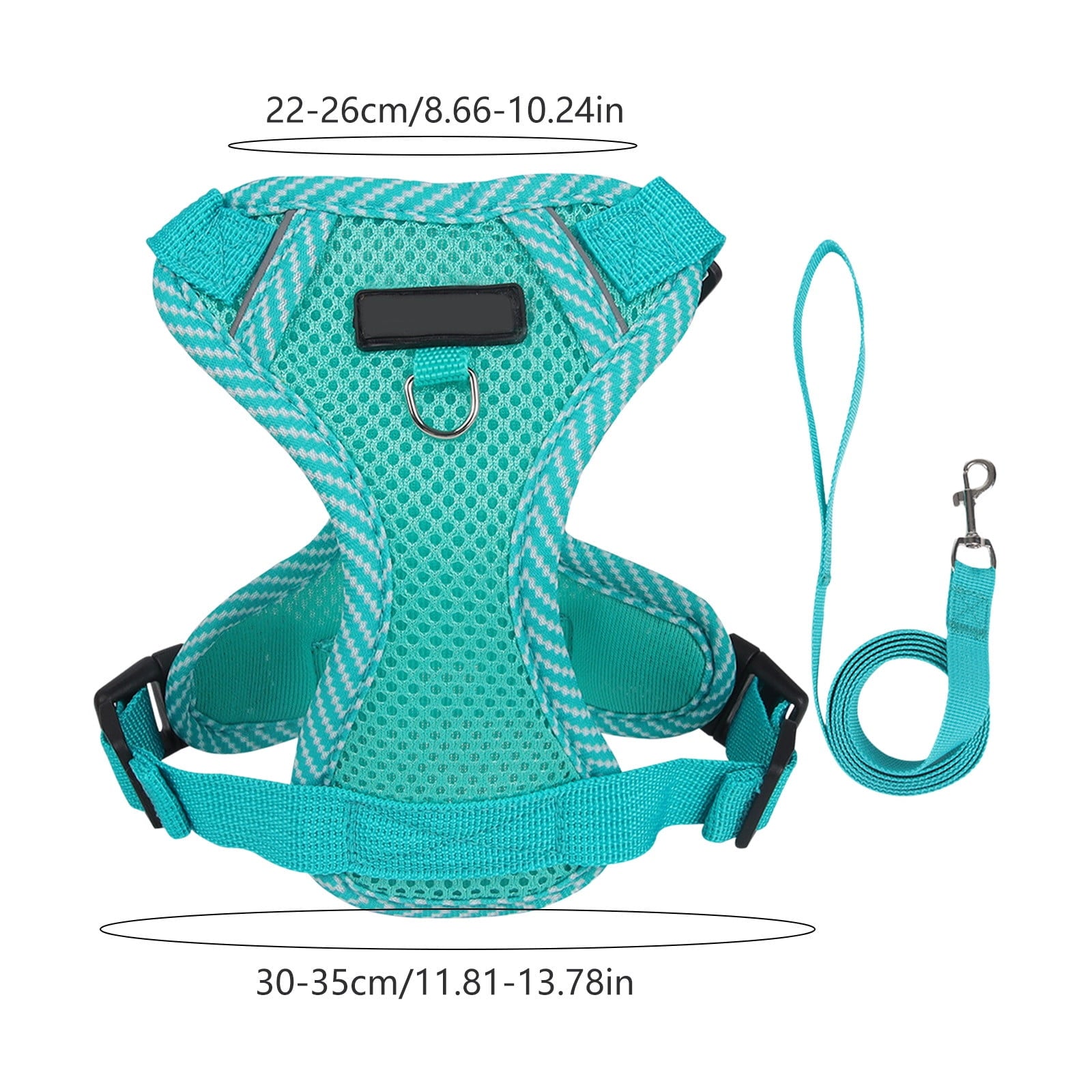 Small Dog Harness with Pet Lead, Puppy Harness Reflective Step-in Puppy Pet Harnesses for Small Medium Dogs and Cats Blue