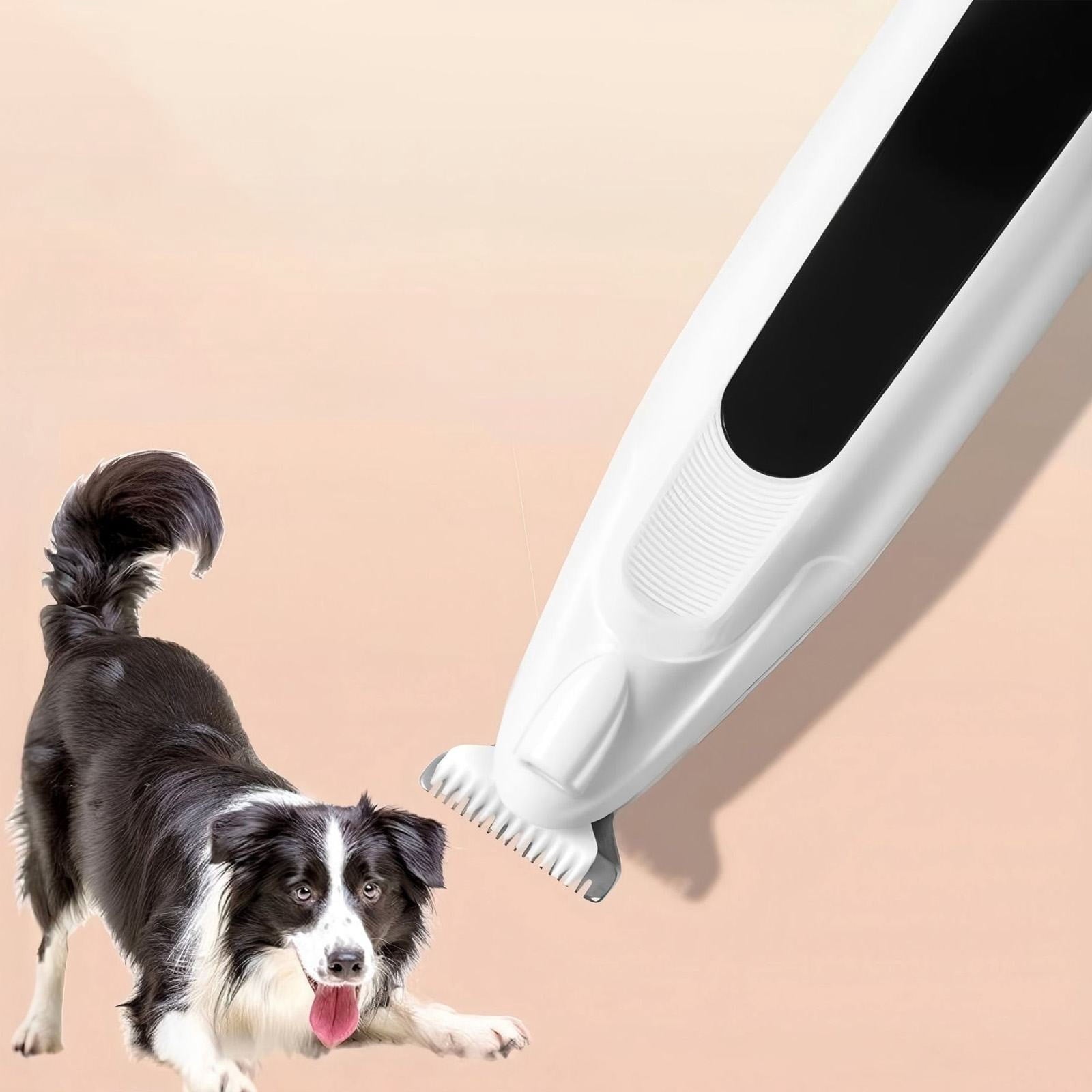 LGCASL Pet Grooming Kit, Small to Medium-Sized Pet Grooming Tools Dog Trimmer Pet Precision Trimmer for Cordless Dog Clipper Trimmer for Dogs Usb Rechargeable Noise Dog Grooming for Ears, White Pink