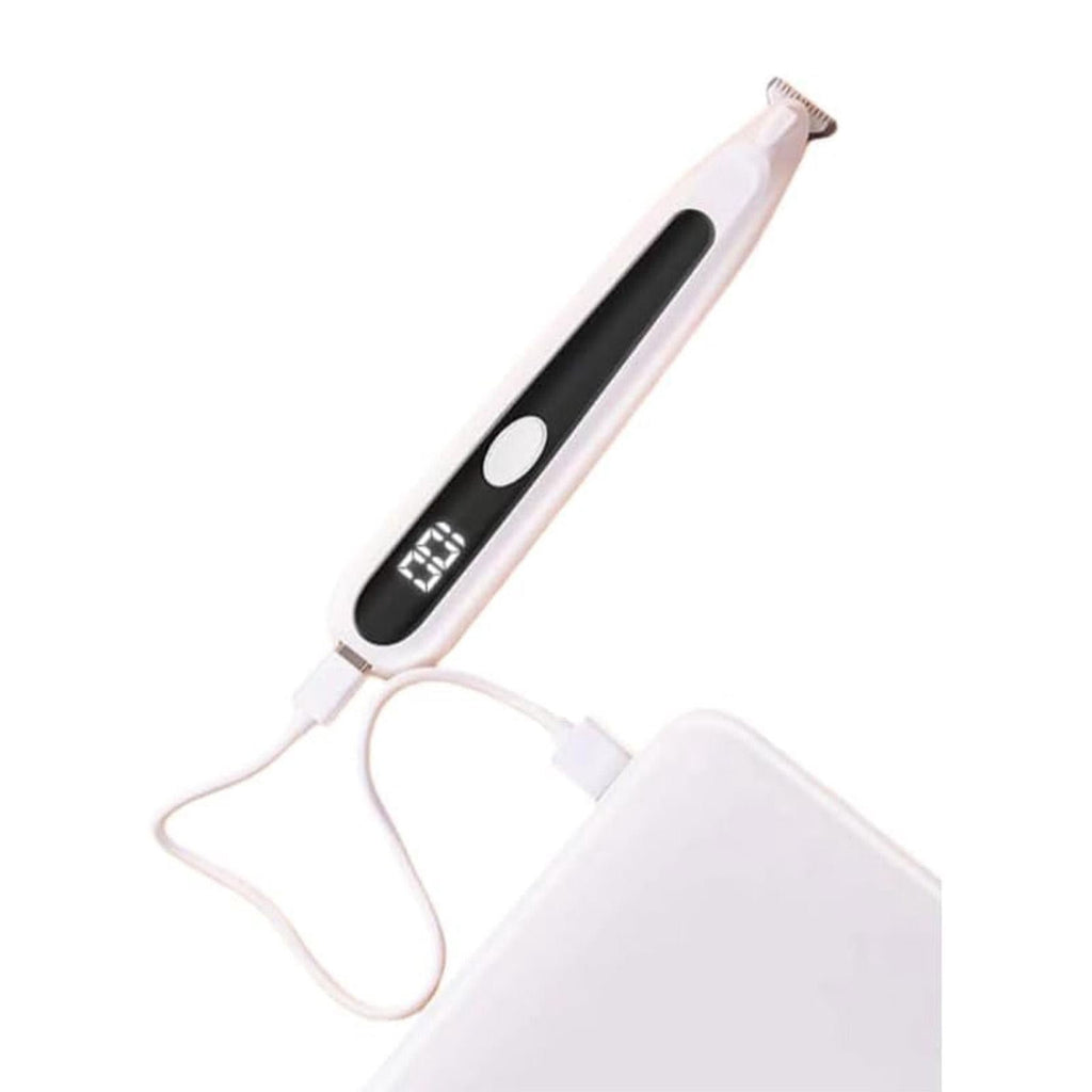 LGCASL Pet Grooming Kit, Small to Medium-Sized Pet Grooming Tools Dog Trimmer Pet Precision Trimmer for Cordless Dog Clipper Trimmer for Dogs Usb Rechargeable Noise Dog Grooming for Ears, White Pink