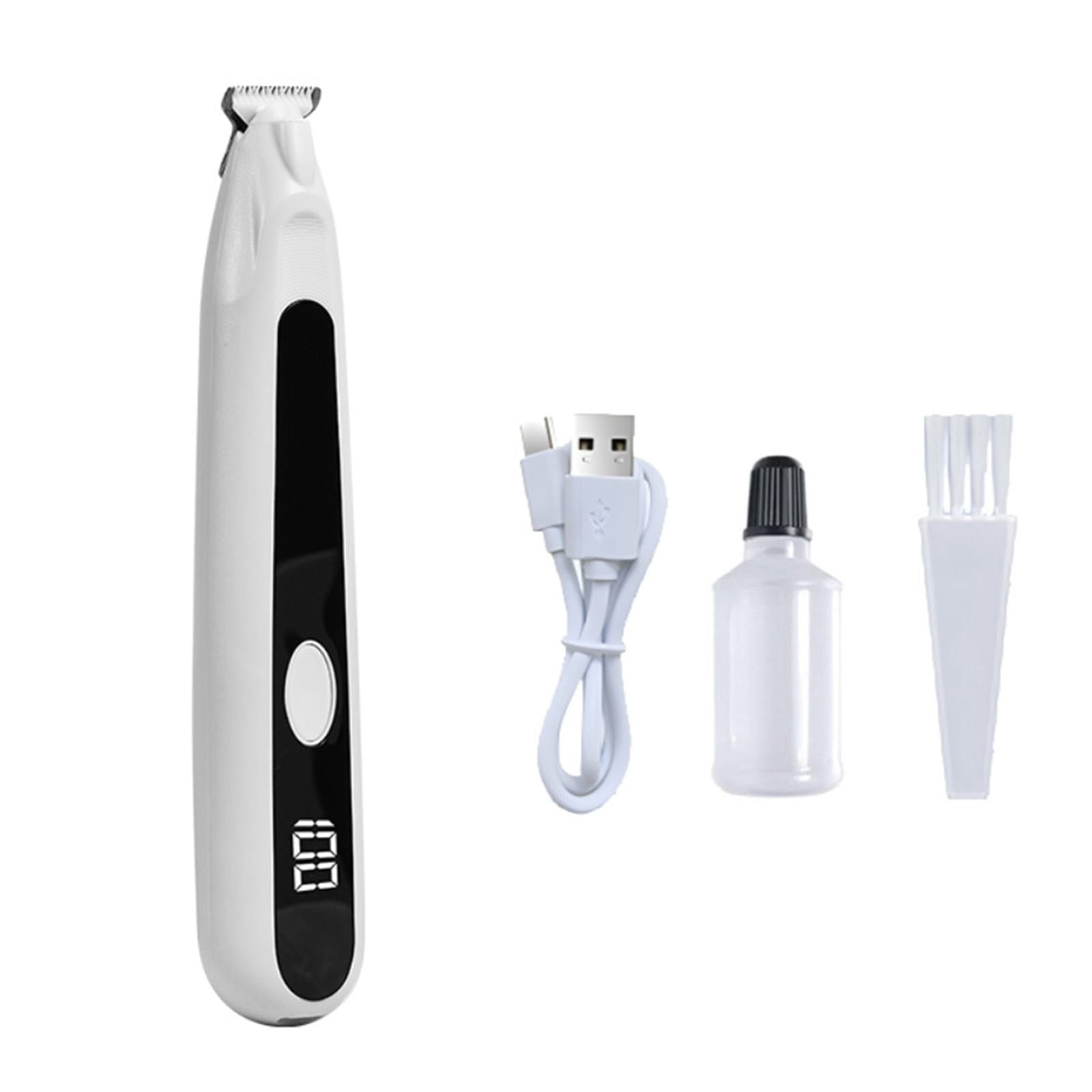 LGCASL Pet Grooming Kit, Small to Medium-Sized Pet Grooming Tools Dog Trimmer Pet Precision Trimmer for Cordless Dog Clipper Trimmer for Dogs Usb Rechargeable Noise Dog Grooming for Ears White