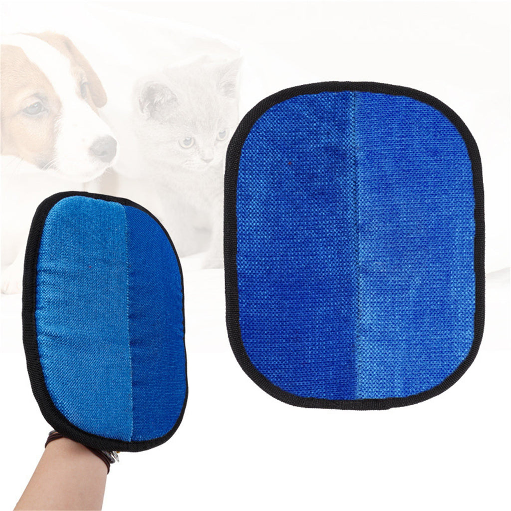 Pet Grooming Gloves,Cat Grooming Gloves for Dog & Cat,Cat Brush Glove for Carpet, Couch, Clothing, Furniture, (Green) 7.28x9.45 7.28" x 9.45" Blue