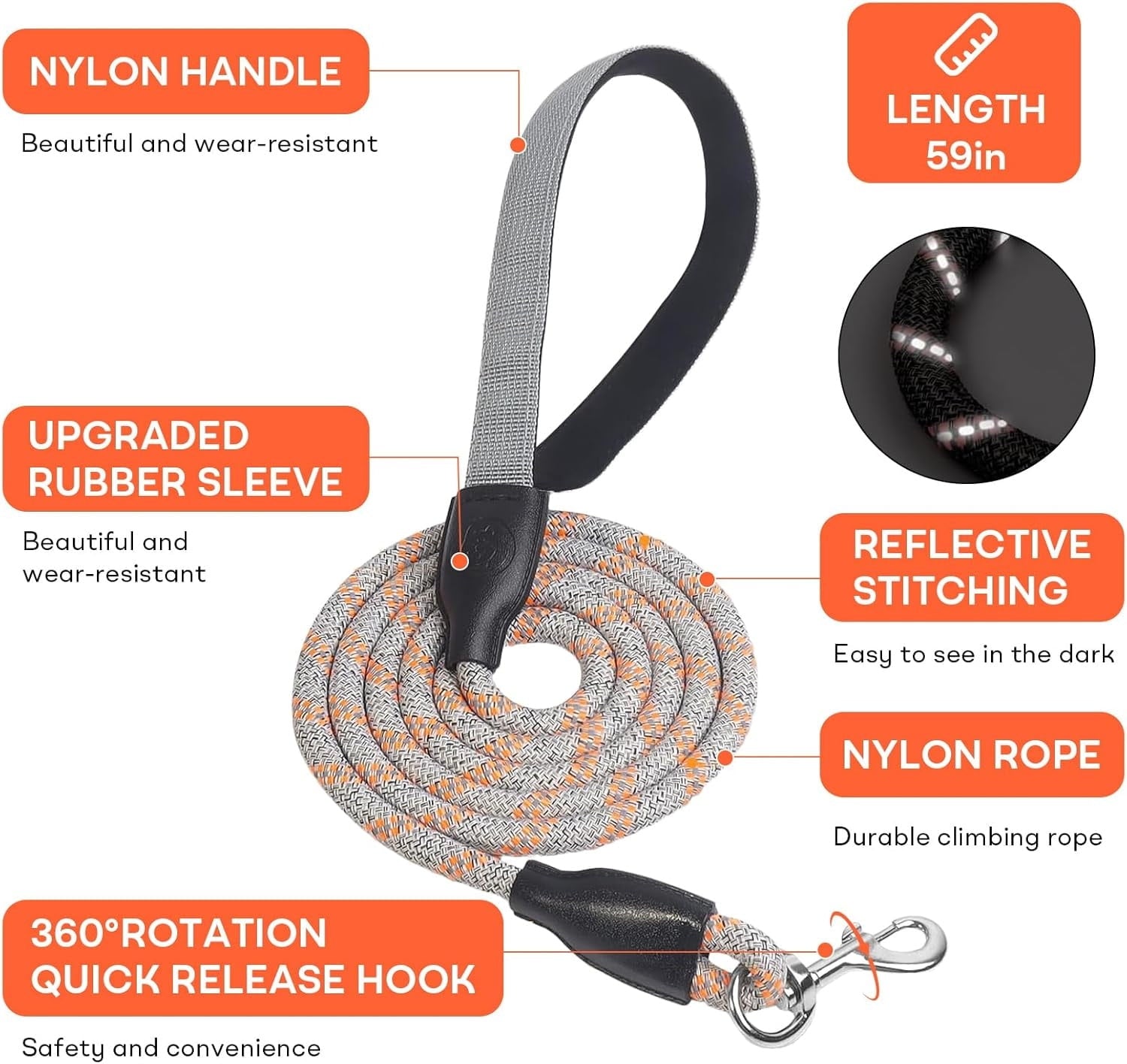 Dog Harness and Leash, No Pull Saddle Style Pet Harness, Breathable Mesh Adjustable Reflective Dog Vest, Dog Leash, for Dogs and Cat Medium Small Harness Orange,XS