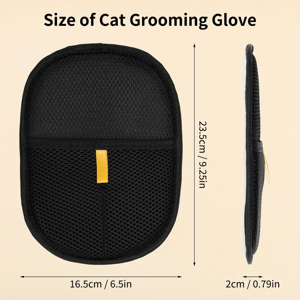 3PCS Double-Sided Pet Hair Remover Gloves, Electrostatic Cat Dog Pet Grooming Gloves, Pet Hair Remover for Carpet Couch Car, Versatile Pet Hair Remover for Washing Deshedding Grooming