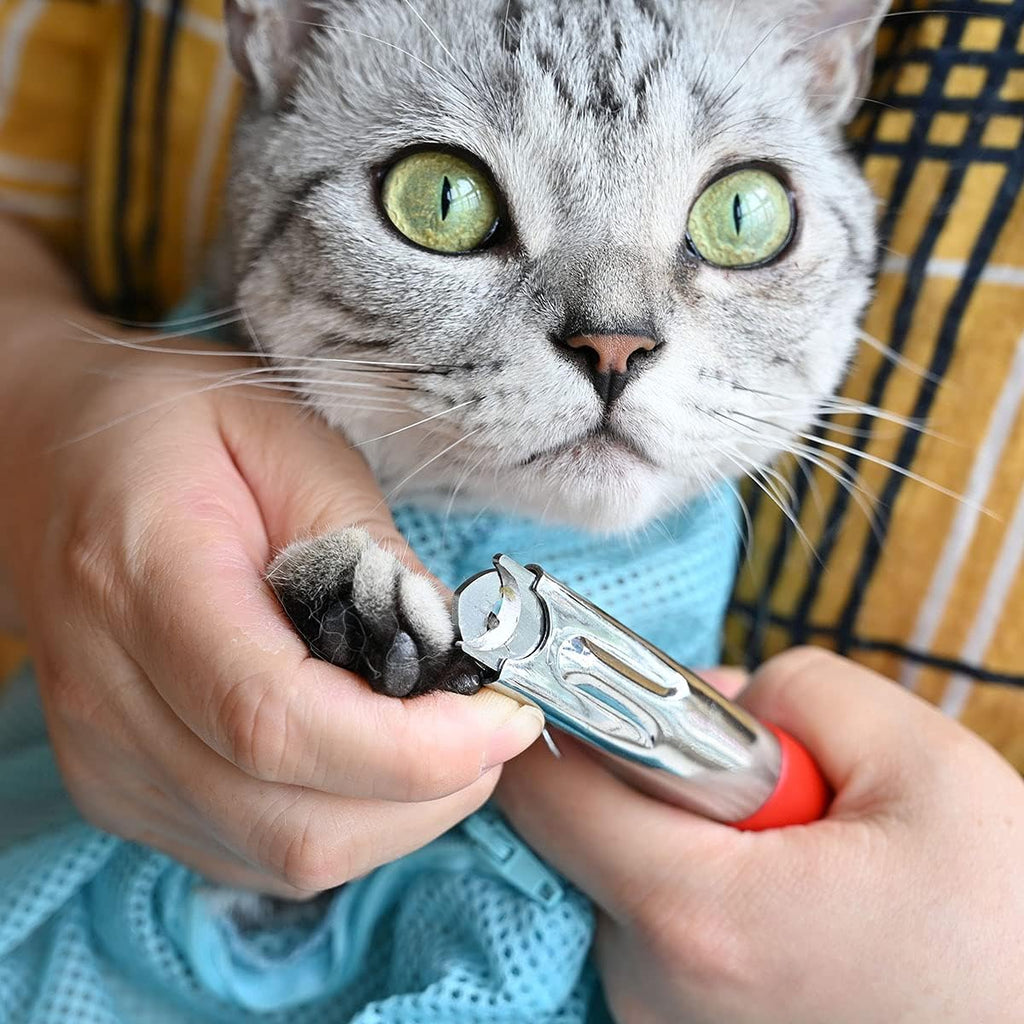Dog Cat Nail Clippers, Professional Pet Claw Trimmer, Free Nail File, Stainless Steel Razor Sharp Blade Dog Toes Cutter Grooming Tools for Small Medium Large Animal Pets Blue