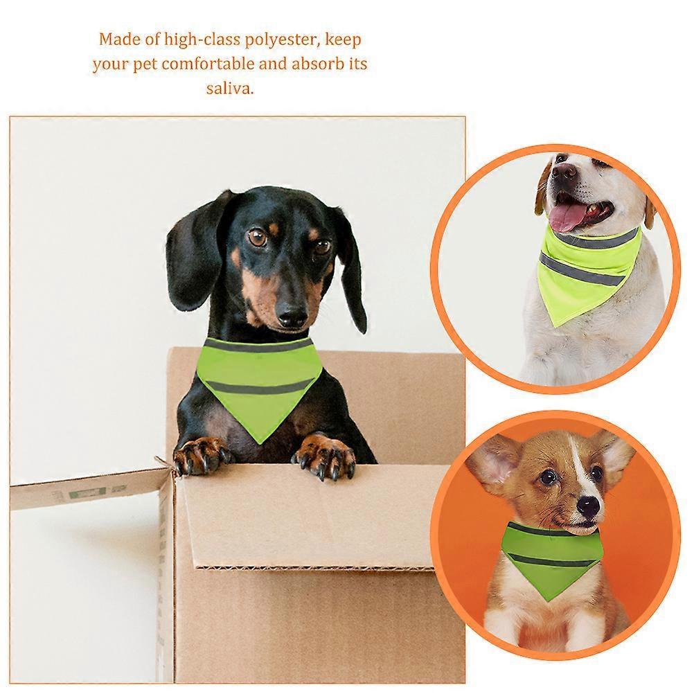Reflective Dog Scarf, Reusable Polyester Dog Bandana Outdoor Gear - Size L