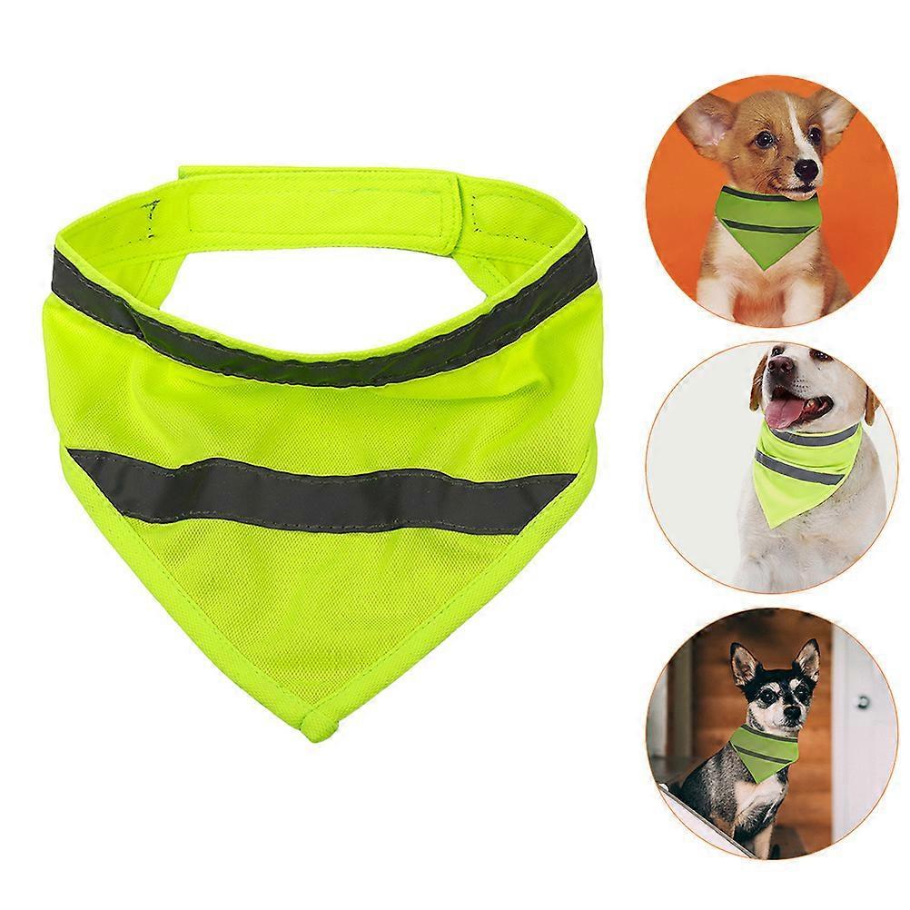 Reflective Dog Scarf, Reusable Polyester Dog Bandana Outdoor Gear - Size L