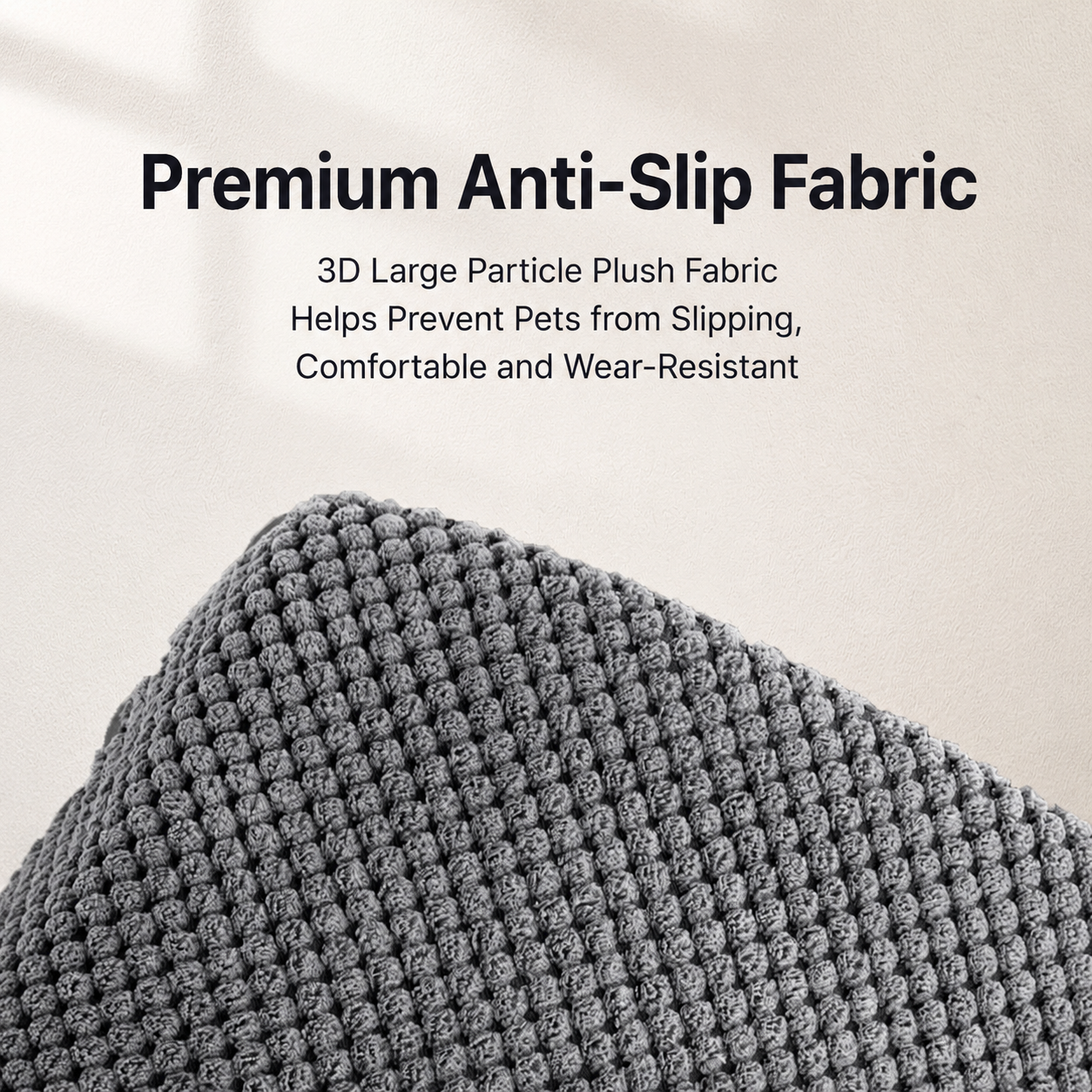 Orthopedic Foam Pet Stairs with Washable Cover – Safe 2, 3, & 4 Tier Dog Ramp for Bed & Couch Access, Gentle Slope for Puppies, Small Breeds, and Senior Pets Needing Joint Relief (Beige, 3Tier)