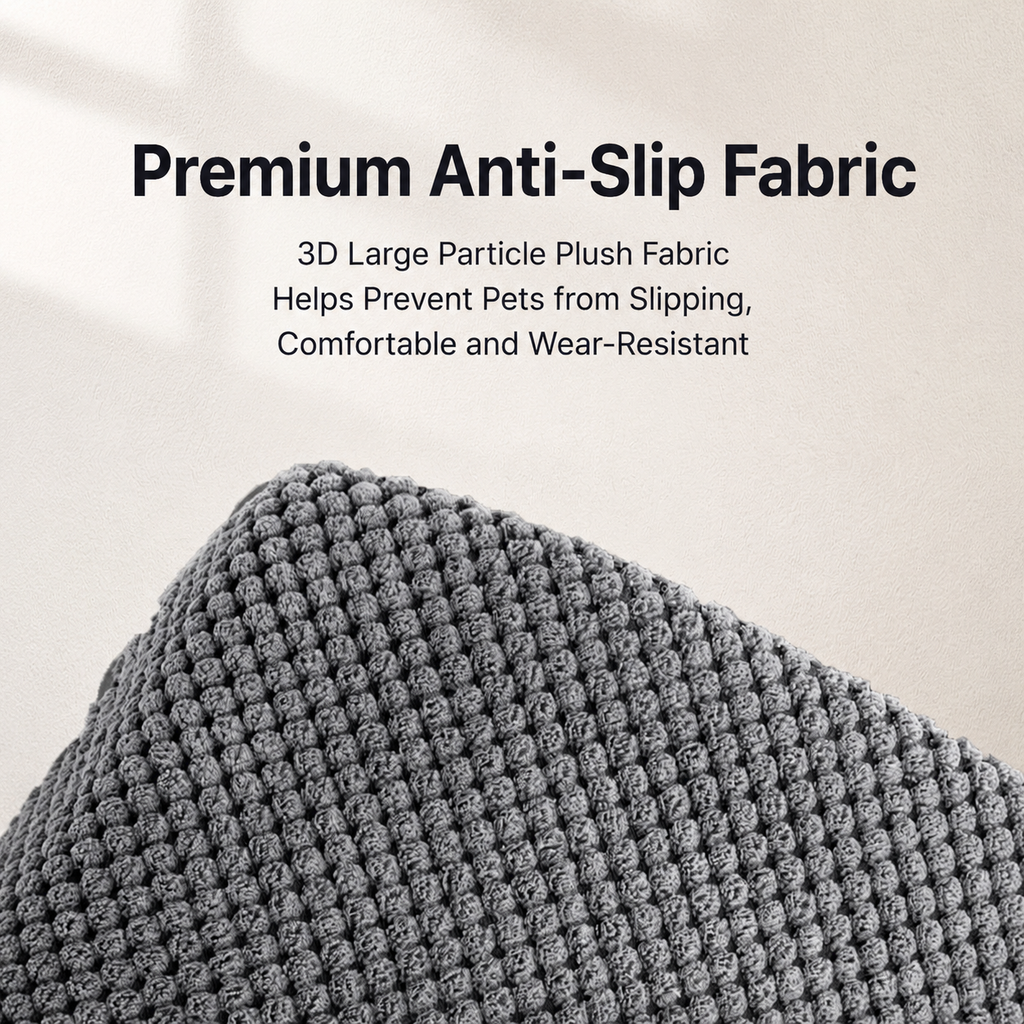 Orthopedic Foam Pet Stairs with Washable Cover – Safe 2, 3, & 4 Tier Dog Ramp for Bed & Couch Access, Gentle Slope for Puppies, Small Breeds, and Senior Pets Needing Joint Relief (Grey, 2Tier)