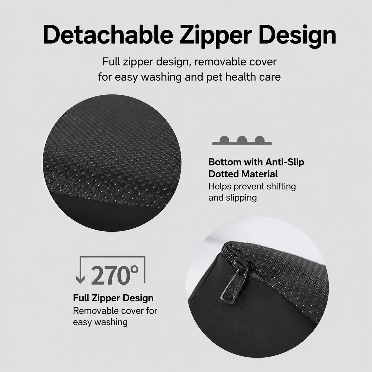 Orthopedic Foam Pet Stairs with Washable Cover – Safe 2, 3, & 4 Tier Dog Ramp for Bed & Couch Access, Gentle Slope for Puppies, Small Breeds, and Senior Pets Needing Joint Relief (Grey, 3Tier)