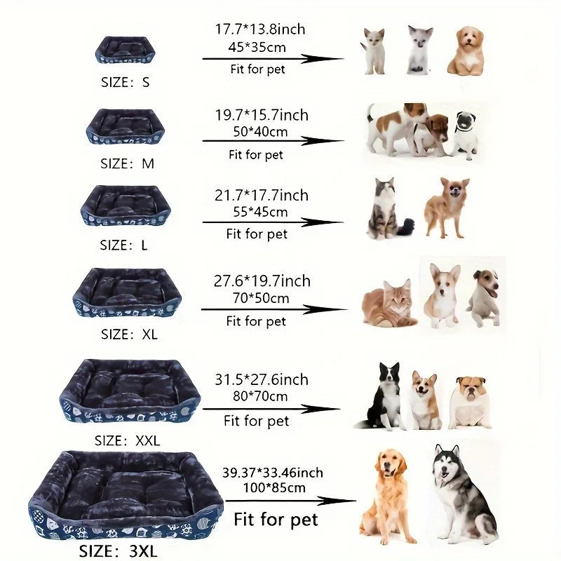 Small Pet Dog Bed Sofa Mats Blue