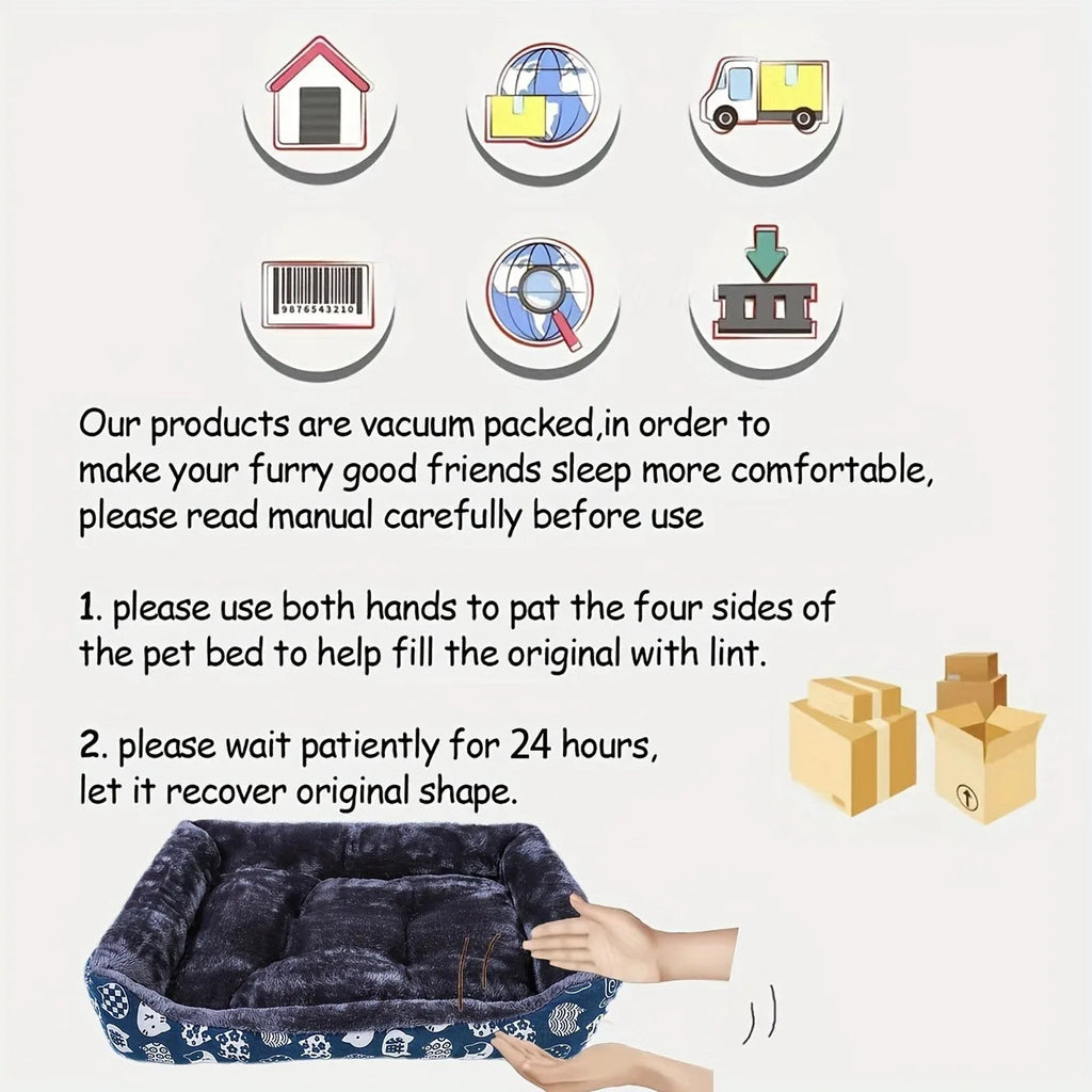 Small Pet Dog Bed Sofa Mats Blue