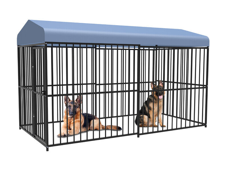 Pawhub Heavy Duty Dog Cage Black Metal Kennel Indoor Outdoor 3M