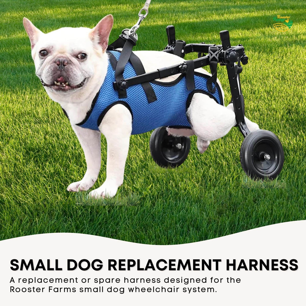Rooster Farms Replacement Harness for Dog Wheelchair XS - Little Dogs Up to 10Kg