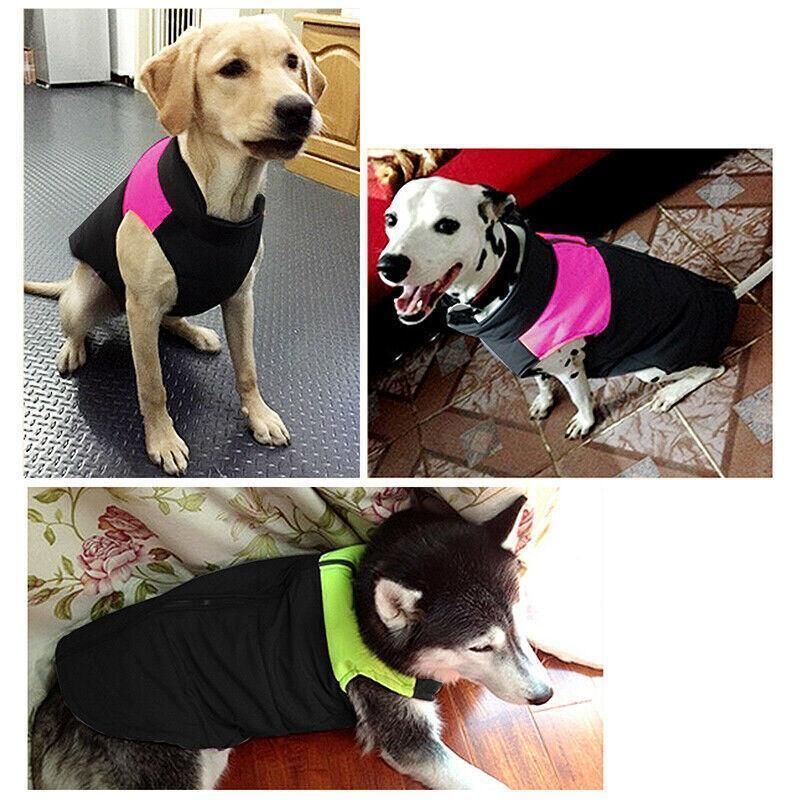 L Size Large Dog Jacket Padded Waterproof Pet Clothes Warm Windbreaker Vest Coat Winter - Pink