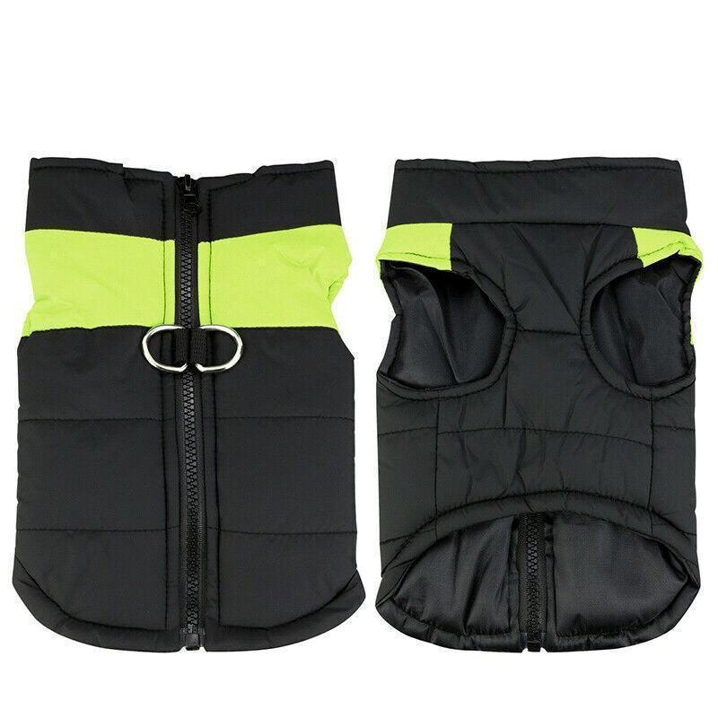 L Size Large Dog Jacket Padded Waterproof Pet Clothes Warm Windbreaker Vest Coat Winter - Red