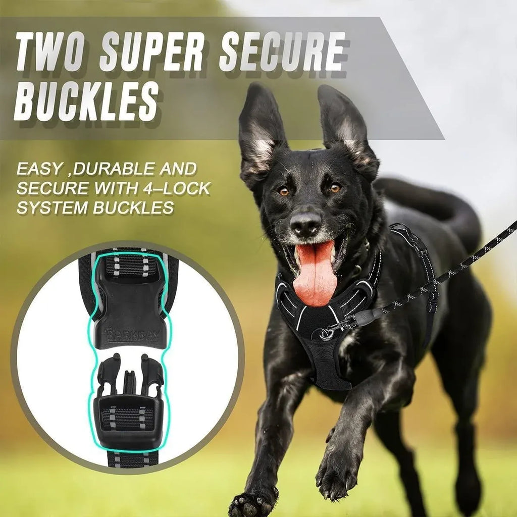 No-Pull Dog Harness Vest – Reflective, Adjustable Fit, S to XL