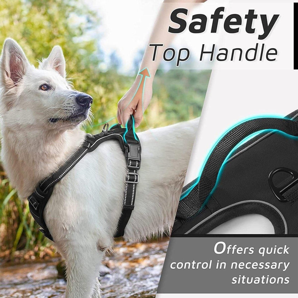 No-Pull Dog Harness Vest – Reflective, Adjustable Fit, S to XL