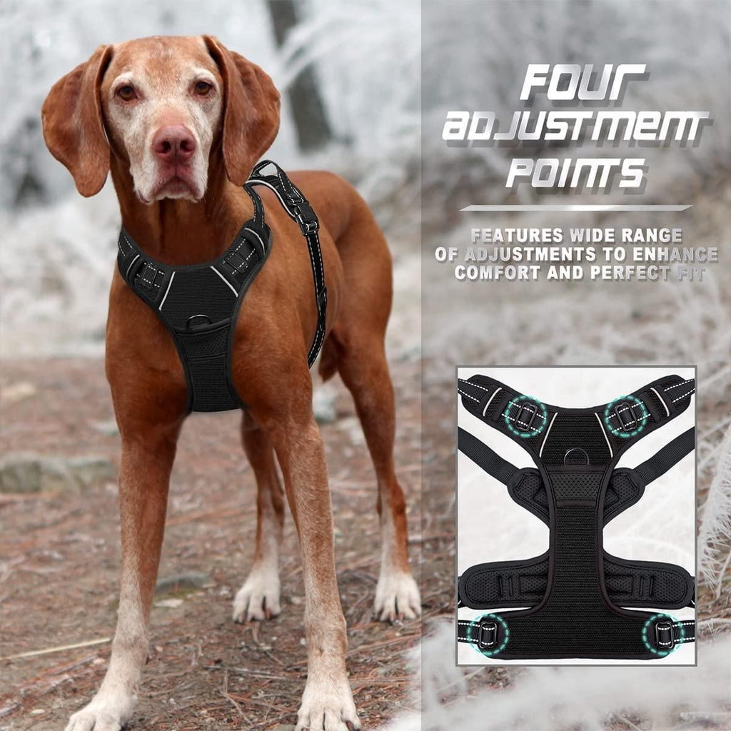 No-Pull Dog Harness Vest – Reflective, Adjustable Fit, S to XL