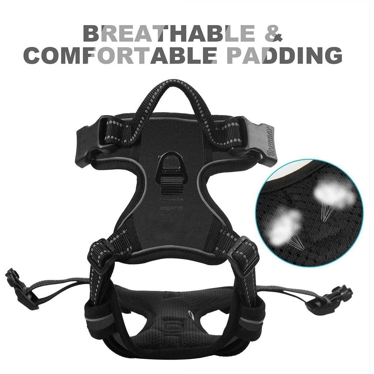 No-Pull Dog Harness Vest – Reflective, Adjustable Fit, S to XL