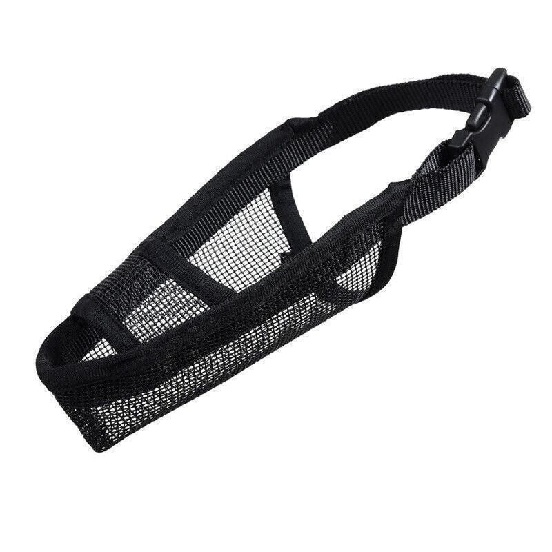 Adjustable XL Size Pet Dog Mask Mouth Muzzle Anti Barking Bite Stop Chewing Mask - Black