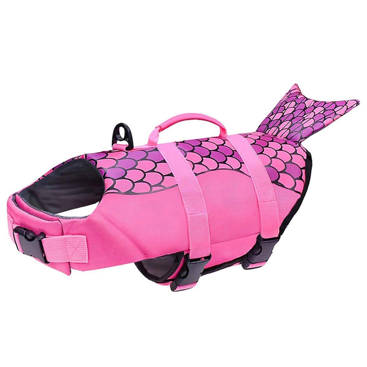 Pet Life Jacket Dog Swim Vest Outdoor Water Gear for Summer Swimming Activities - Grey L
