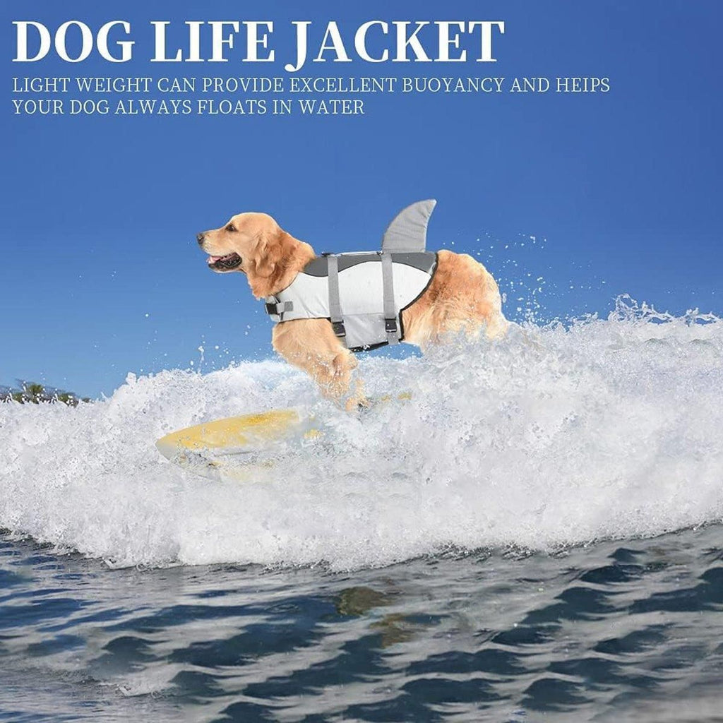 Pet Life Jacket Dog Swim Vest Outdoor Water Gear for Summer Swimming Activities - Grey XL