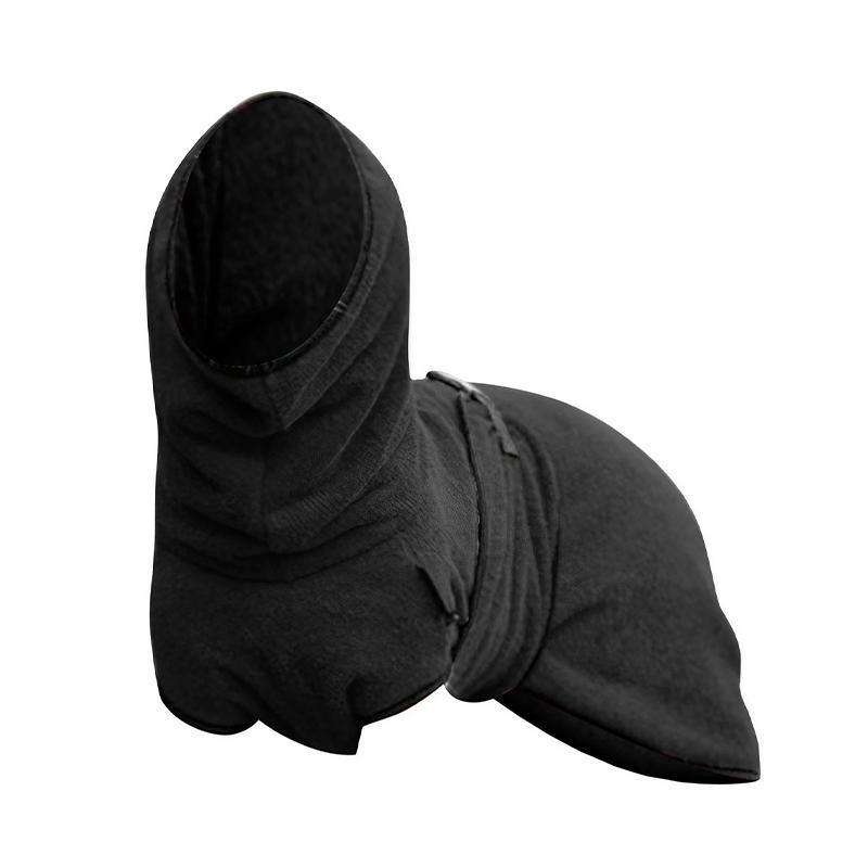 Dog Puppy Hoodies Jacket Solid Coat Pet Winter Soft Warm Clothes S-5XL Black - S