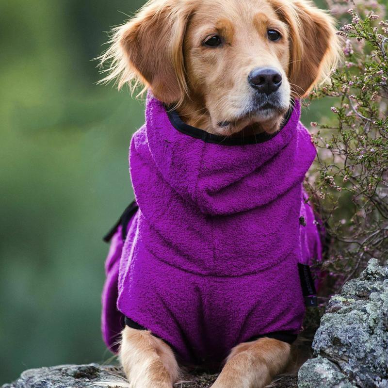 Dog Puppy Hoodies Jacket Solid Coat Pet Winter Soft Warm Clothes S-5XL Black - M