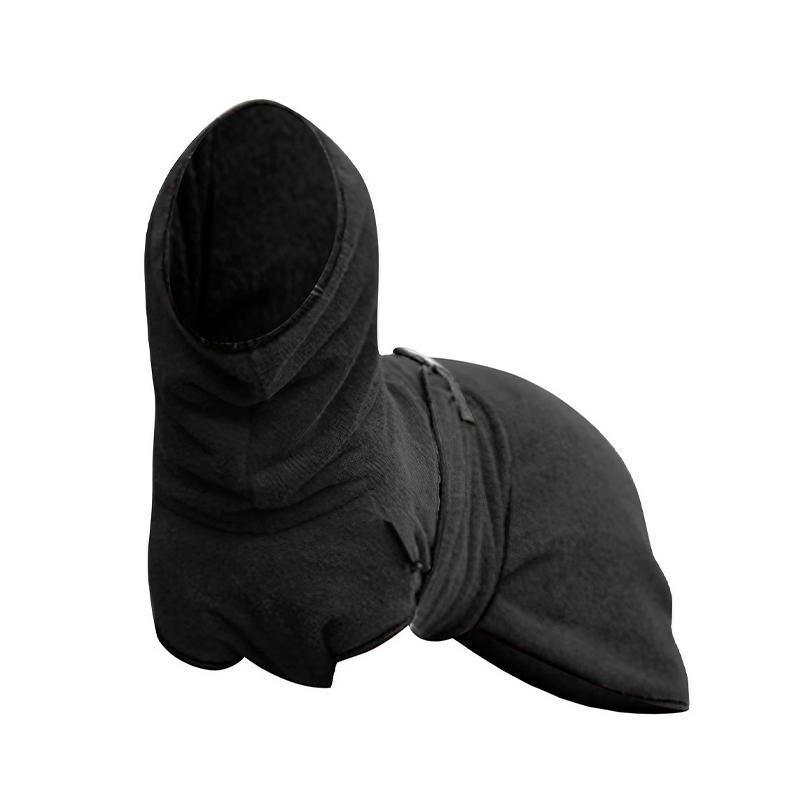 Dog Puppy Hoodies Jacket Solid Coat Pet Winter Soft Warm Clothes S-5XL Black - 4XL