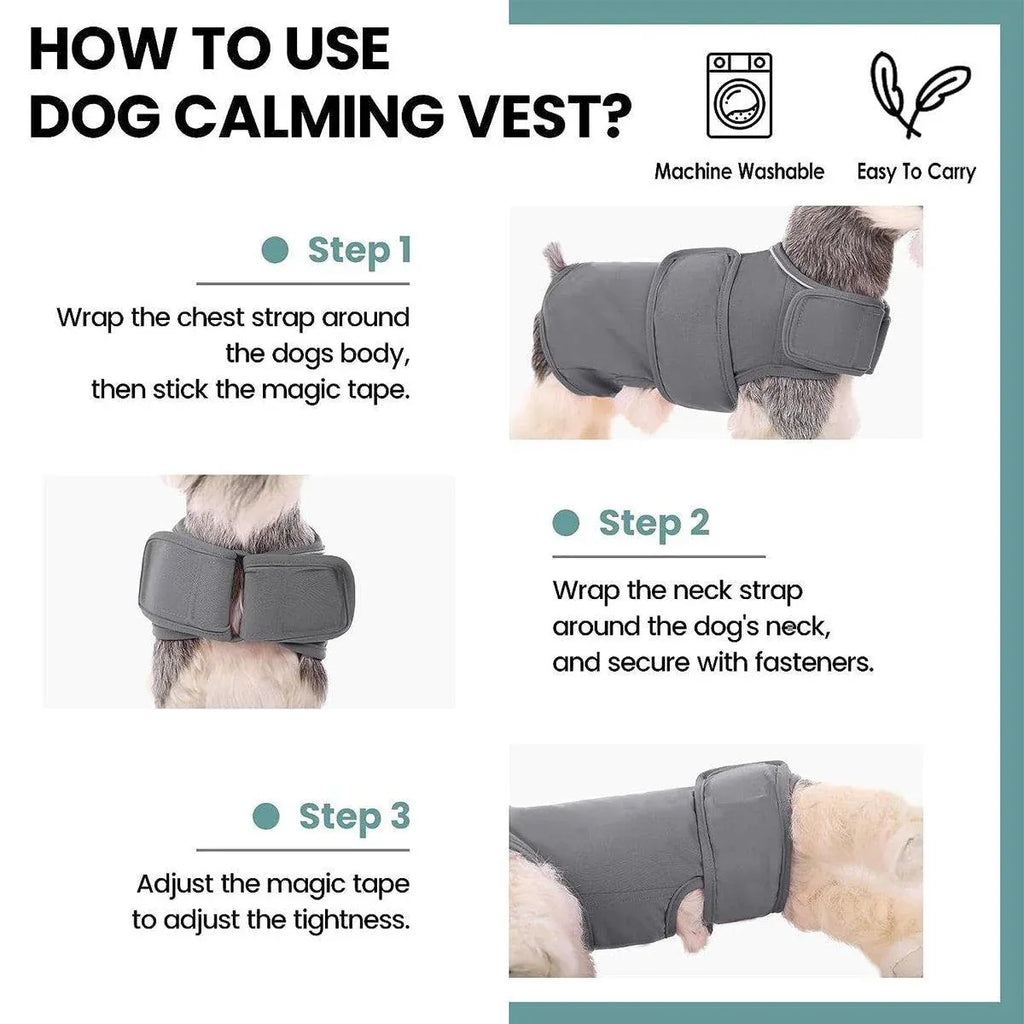 Pet Comfort Dog Relief Vest Jacket Soft Anxiety Coat for Small Medium Large Dogs - XL
