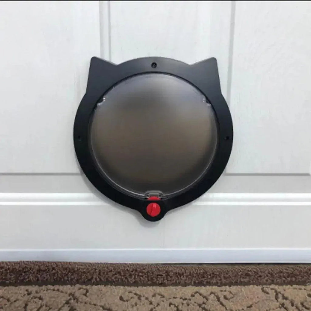 Cat Ear Pet Door for Cats and Dogs Easy In and Out Access Durable Pet Supplies - White