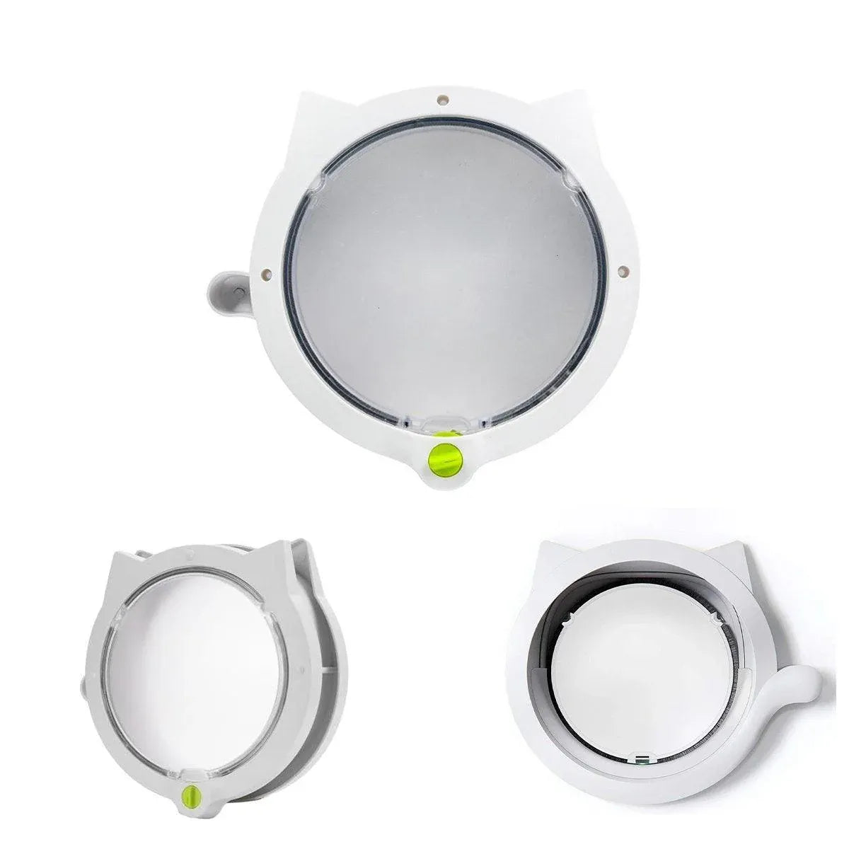 Cat Ear Pet Door for Cats and Dogs Easy In and Out Access Durable Pet Supplies - White