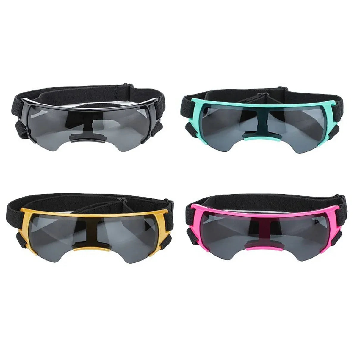 Pet Dog Sunglasses Goggles UV Eye Shield for Small Dogs Outdoor Travel Sunshade - Gold