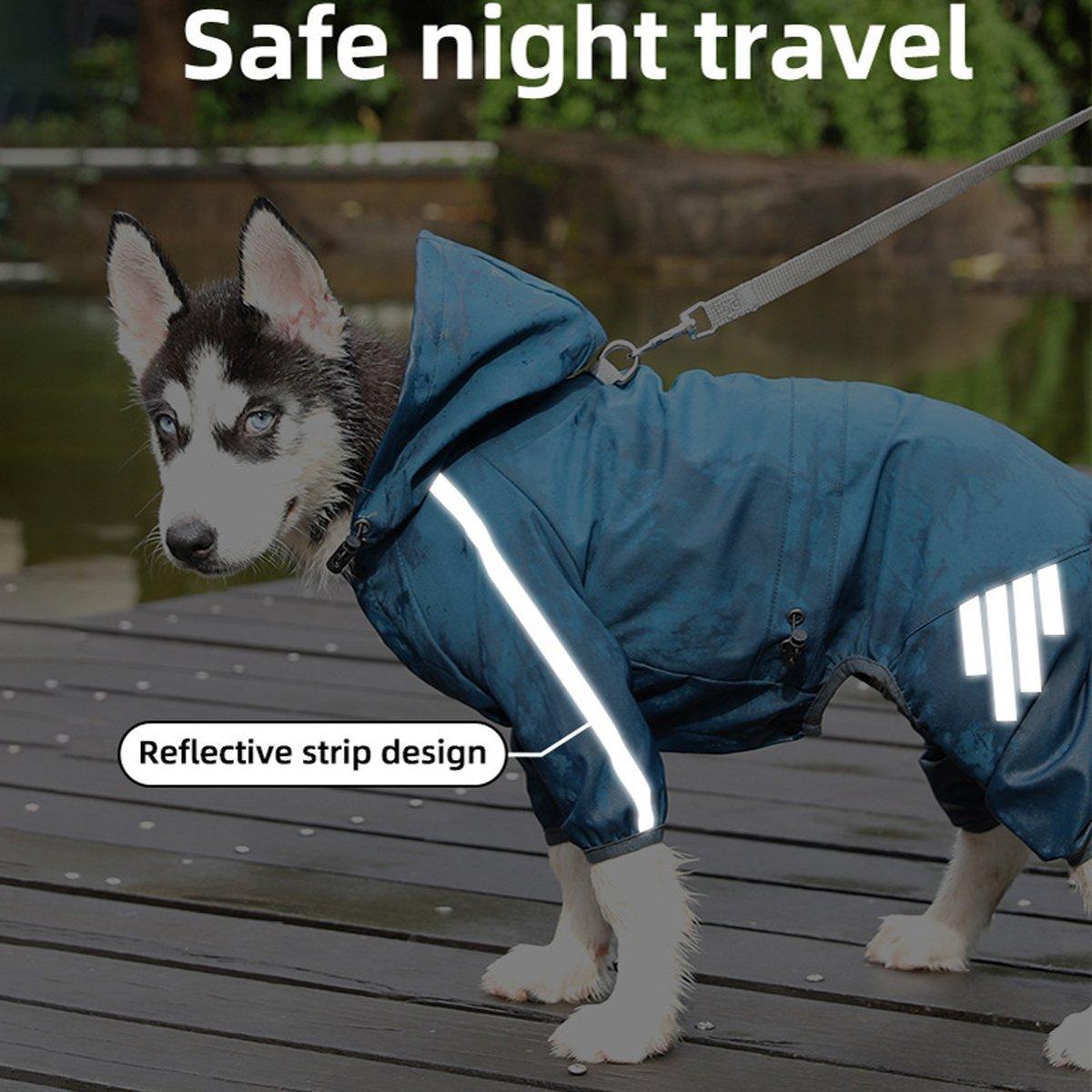 Waterproof Four Corner Pet Raincoats In Large Medium And Small Sizes Are Suitable For Dogs - Orange - M
