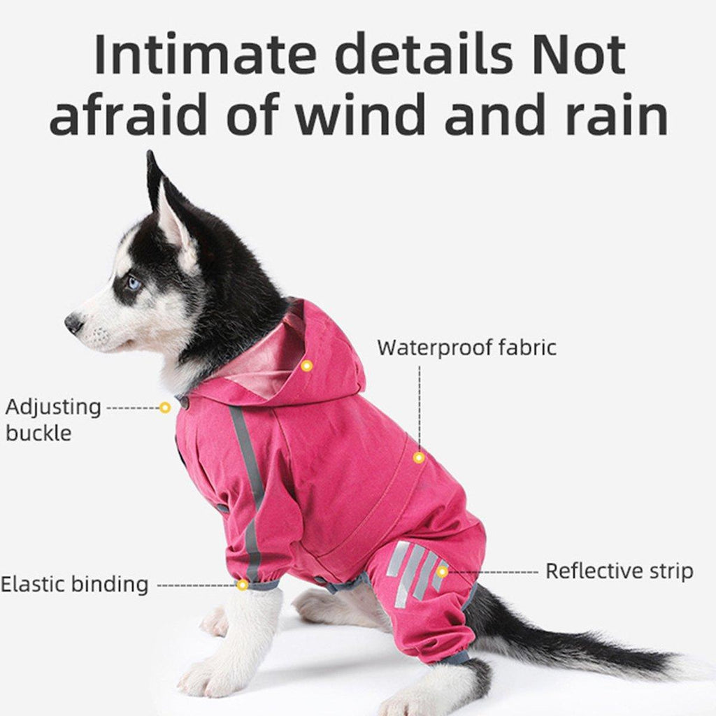 Waterproof Four Corner Pet Raincoats In Large Medium And Small Sizes Are Suitable For Dogs - Orange - M