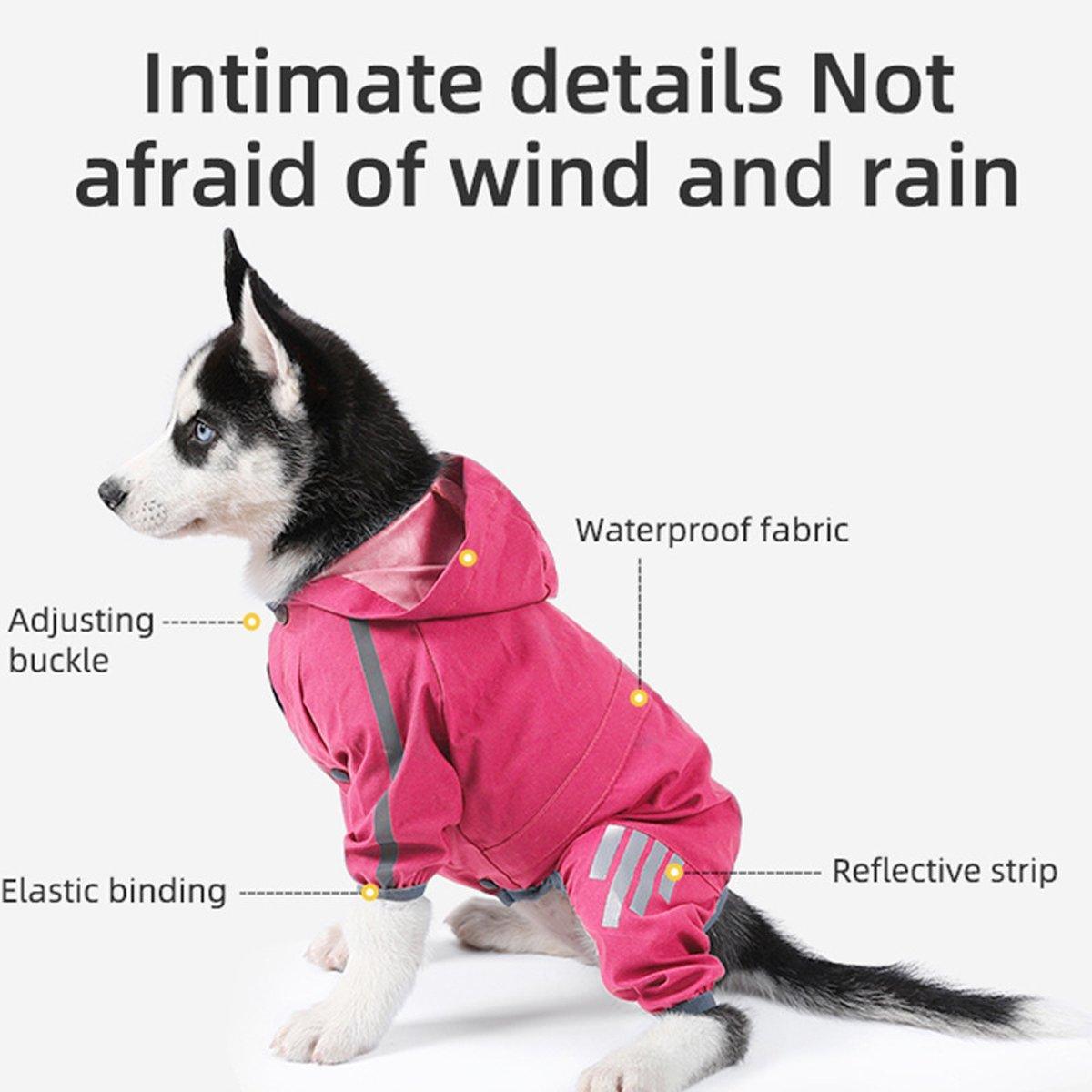 Waterproof Four Corner Pet Raincoats In Large Medium And Small Sizes Are Suitable For Dogs - Orange - M