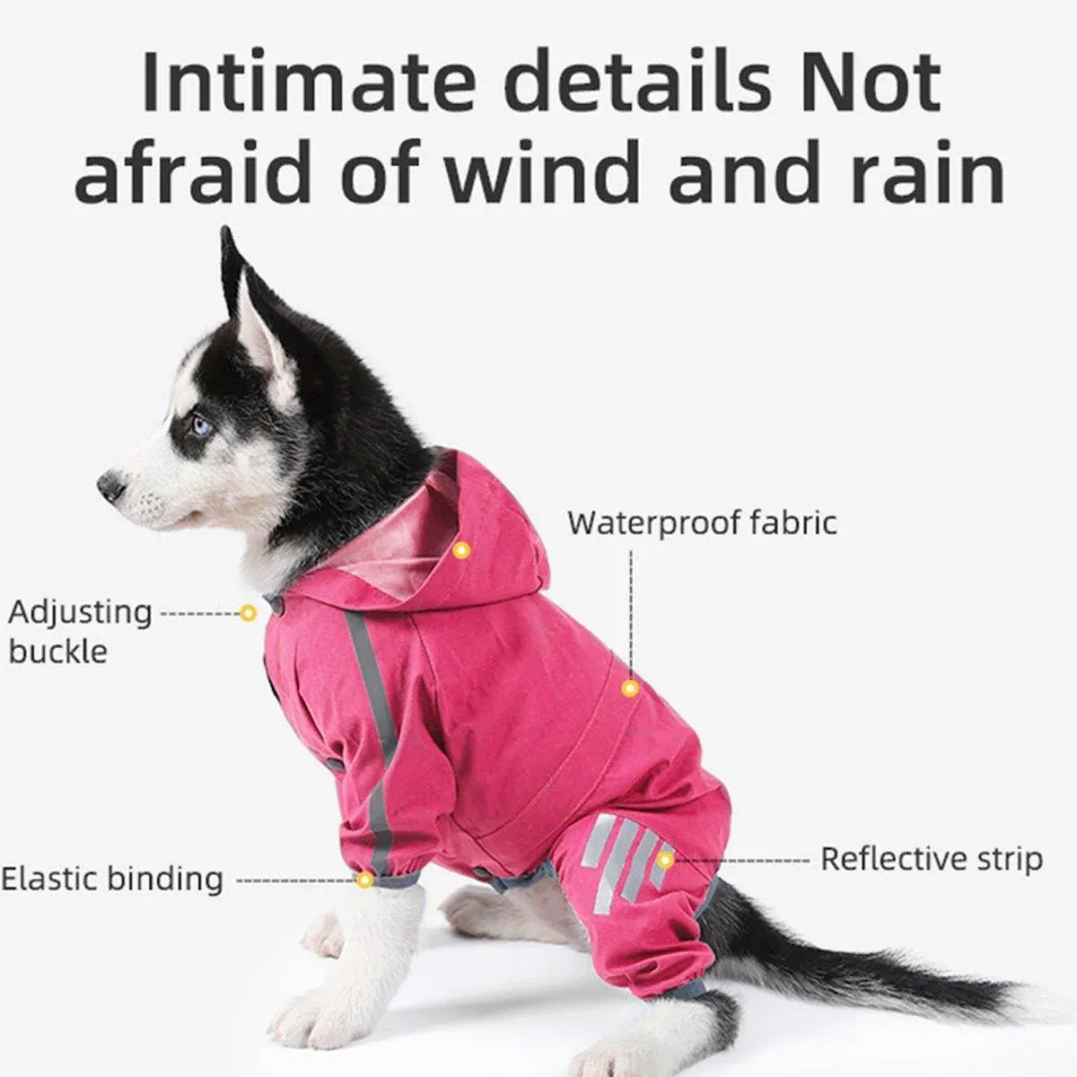 Waterproof Four Corner Pet Raincoats In Large Medium And Small Sizes Are Suitable For Dogs - Blue - XL