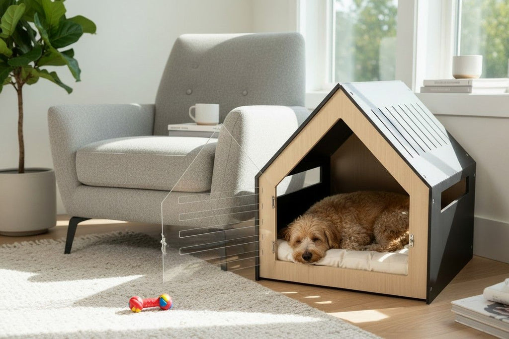 Modern Pet House Dog Crate (Black)