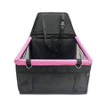 Black and pink Portable Pet Car Seat for Dogs and Cats - Adjustable Car Seat Cover, Pet Travel Car Carrier with Safety Belt