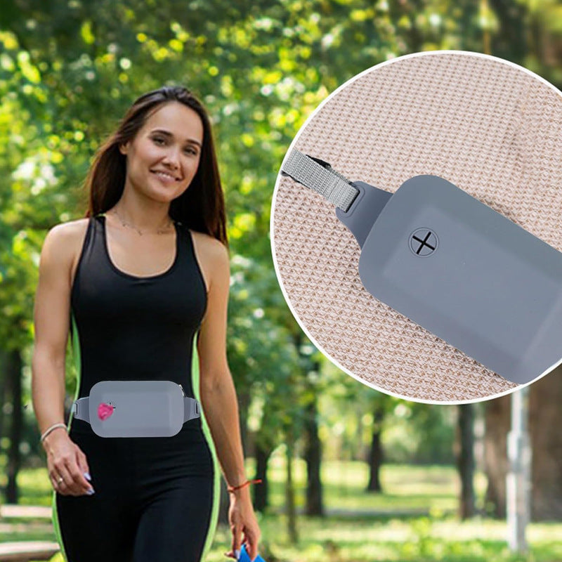 Blue Silicone Pet Treat Pouch for Dog Training - Portable Waist Bag with Waste Bag Holder