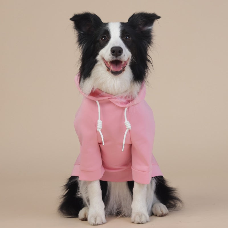 Pink Classic Dog Sweatshirt with Hood & Drawstrings - For Large Dogs (Size : 2XL)