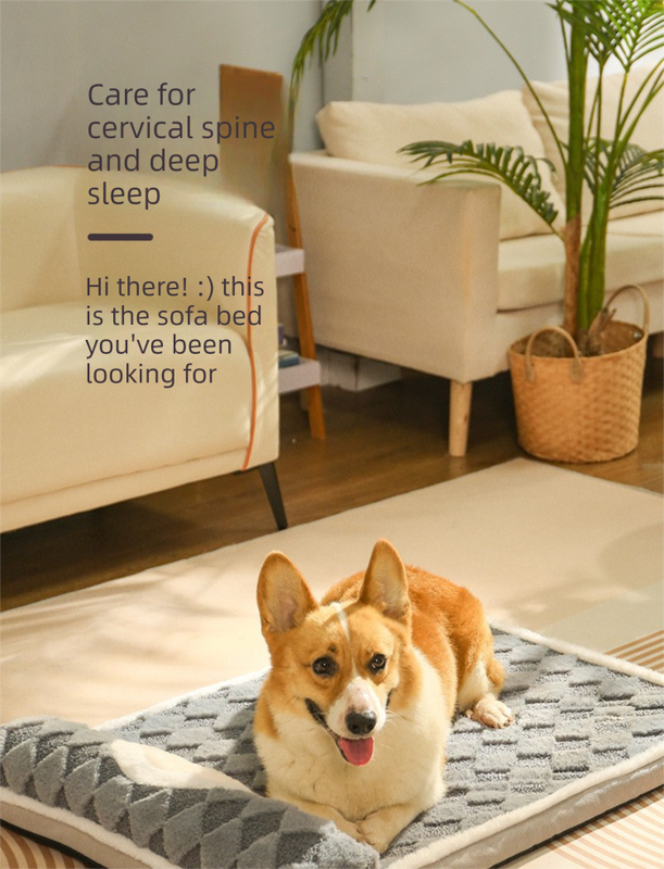 Thickened Soft Pet Bed Mat L Size Light Green Comfortable Large Dog Sleeping Pad Washable Cushion for Big Dogs and Cats All Season Use