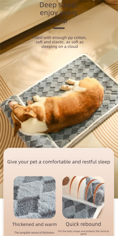 Thickened Soft Pet Bed Mat L Size Light Green Comfortable Large Dog Sleeping Pad Washable Cushion for Big Dogs and Cats All Season Use