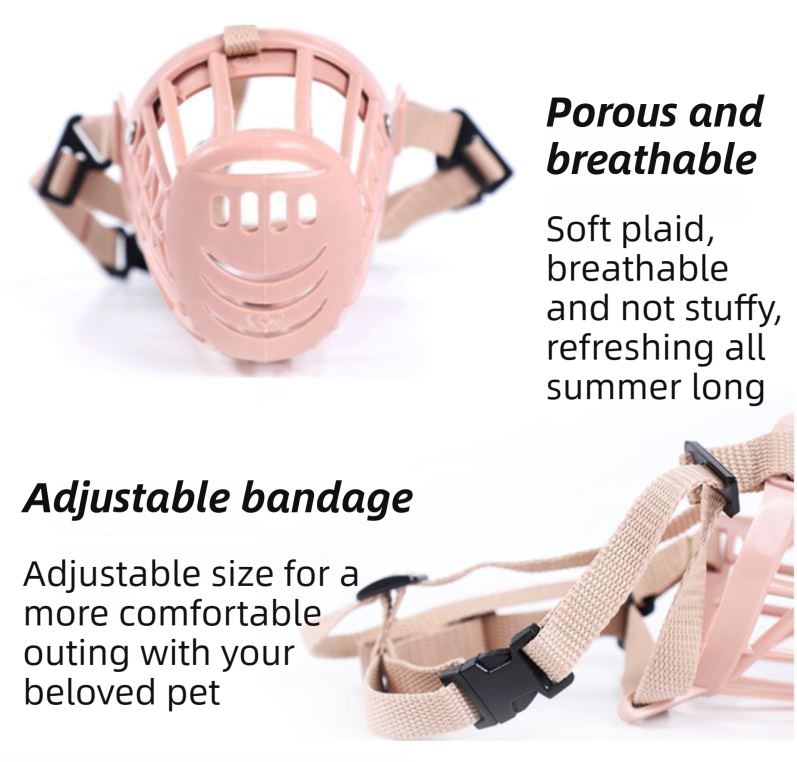 Anti-Biting & Anti-Foraging Dog Muzzle - Breathable & Soft TPE Safety Mask with Secure Straps (#3 Fits 10kg )
