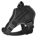 M Black Professional Tactical No-Pull Dog Harness | Reflective Breathable Mesh Vest | Heavy Duty Training Gear with Control Handle